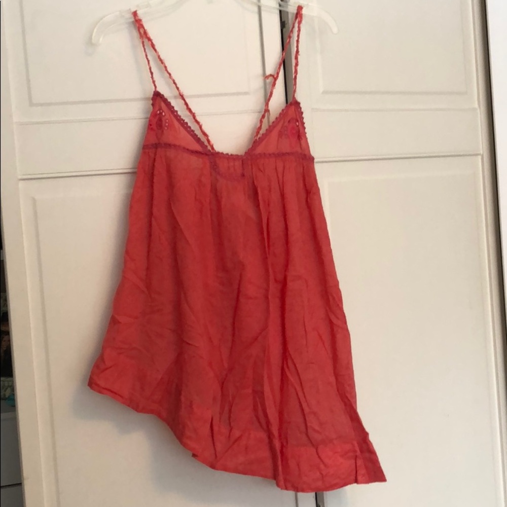 Free People Red Coral Top Size XS